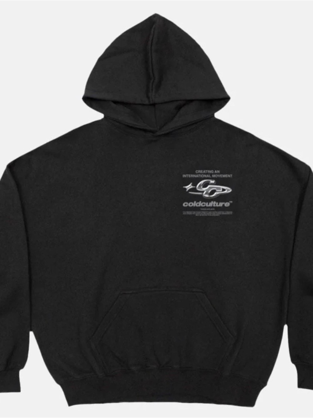Coldculture Sparkly Black Hoodie Size Large UNISEX
